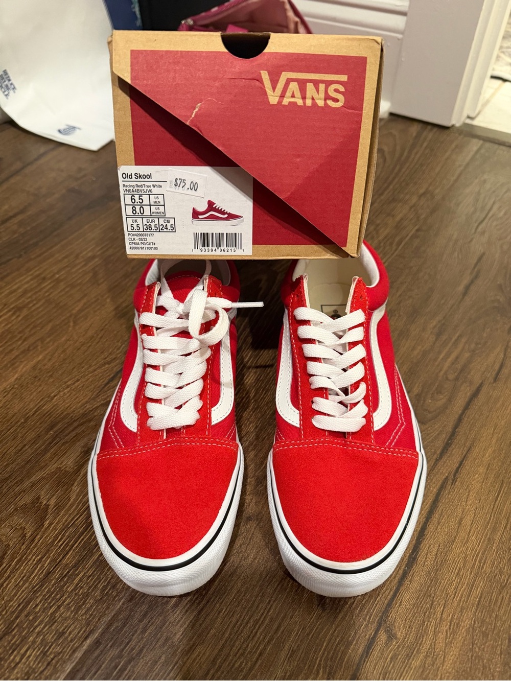 Vans Old Skool Sneakers - Red & White